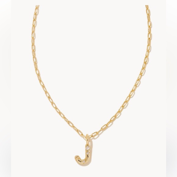 Kendra Scott Gold “J” Initial Necklace - Picture 1 of 6